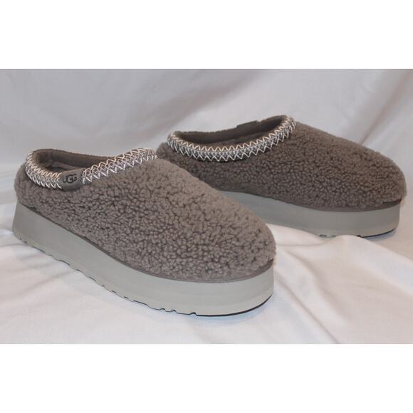UGG WOMEN'S TAZZ CURLY SHEARLING SLIPPERS GRAY NIB - Picture 3 of 6